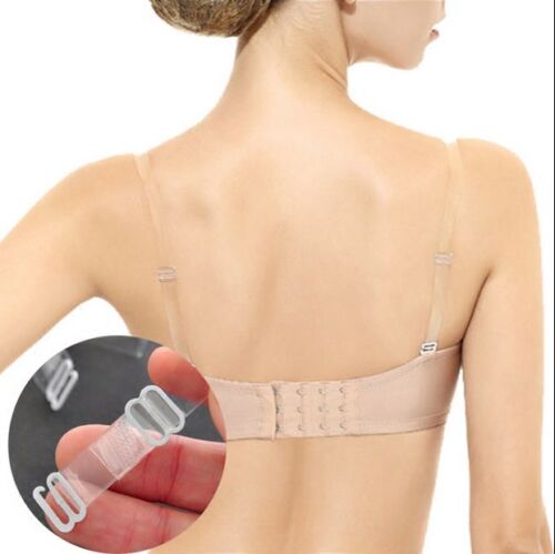 2 Pair Invisible Transparent Bra Strap - Adjustable Shoulder Belt For Women