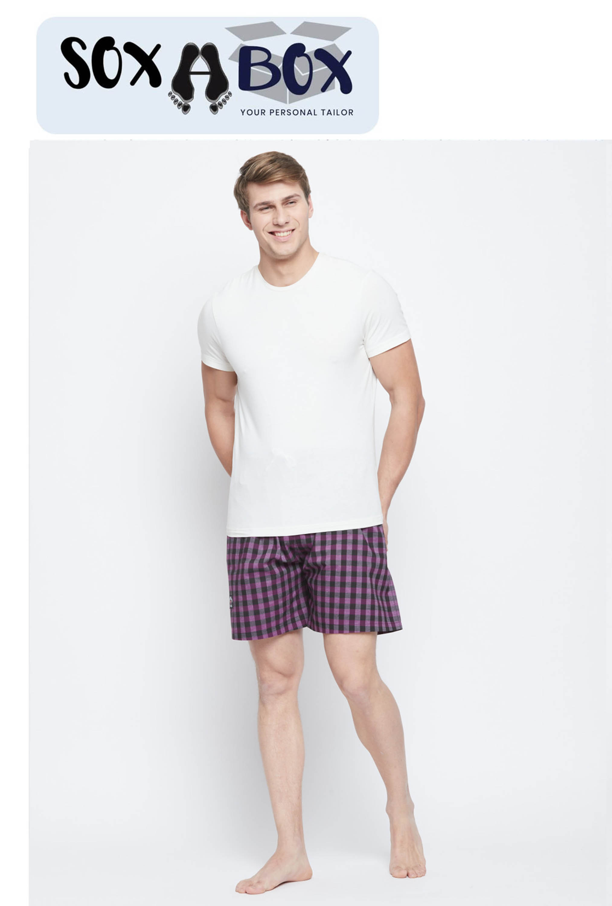 mens cotton lounge shorts