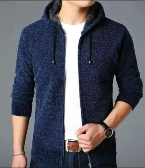 dark blue hoodie men
