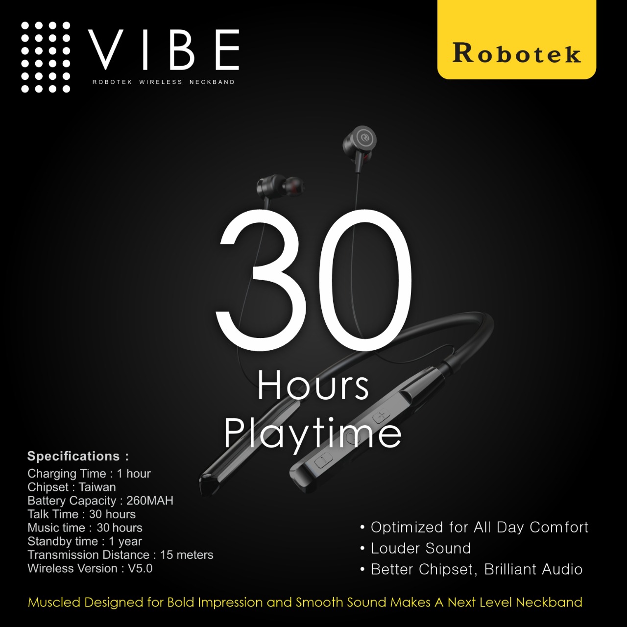 robotek wireless neckband