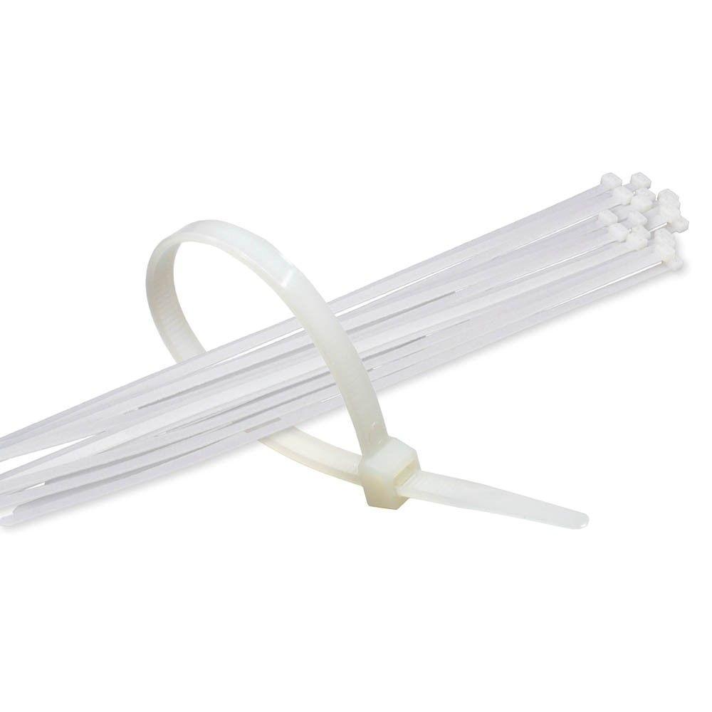 100Pcs Nylon Cable Tie 150Mm White Color Self-Locking Plastic Wire