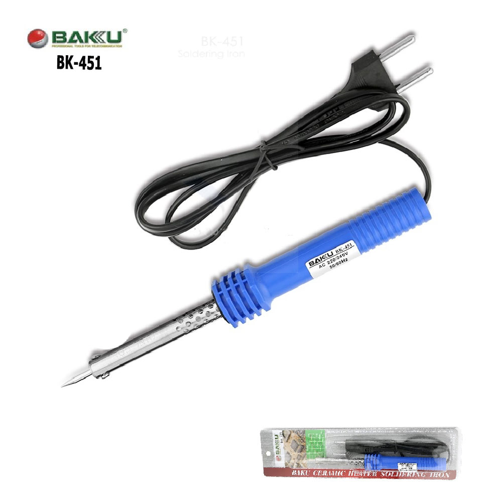 Baku Soldering Iron Electric Iron Handle Bk-451 Watt for Mobile Phone & Mother Board