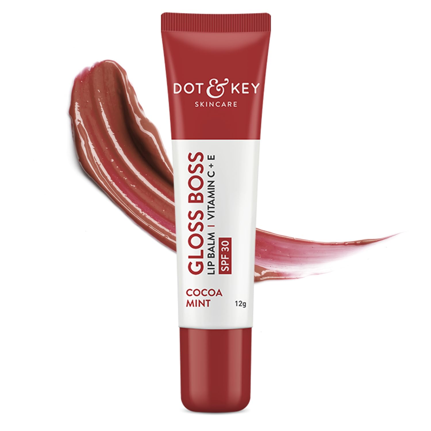 Dot & Key Gloss Lip Balm With vitamin C + E SPF 30 (Cocoa Mint) 12gm