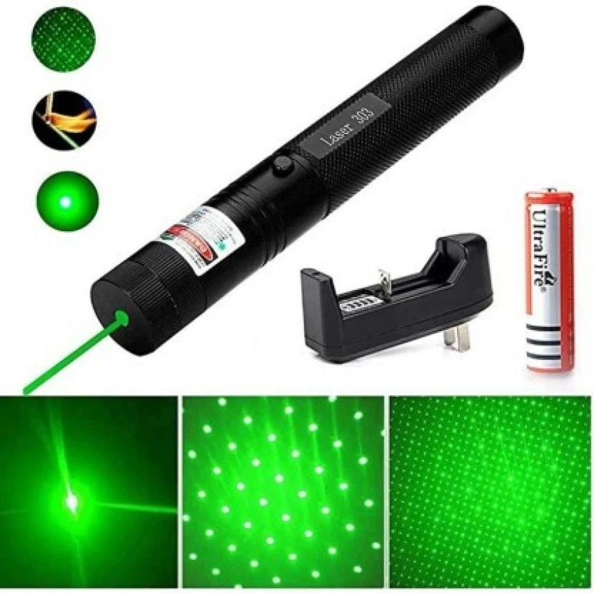 High-Power Green Laser Pointer | Adjustable Beam, Focus | Adjustable Focus & Rechargeable
