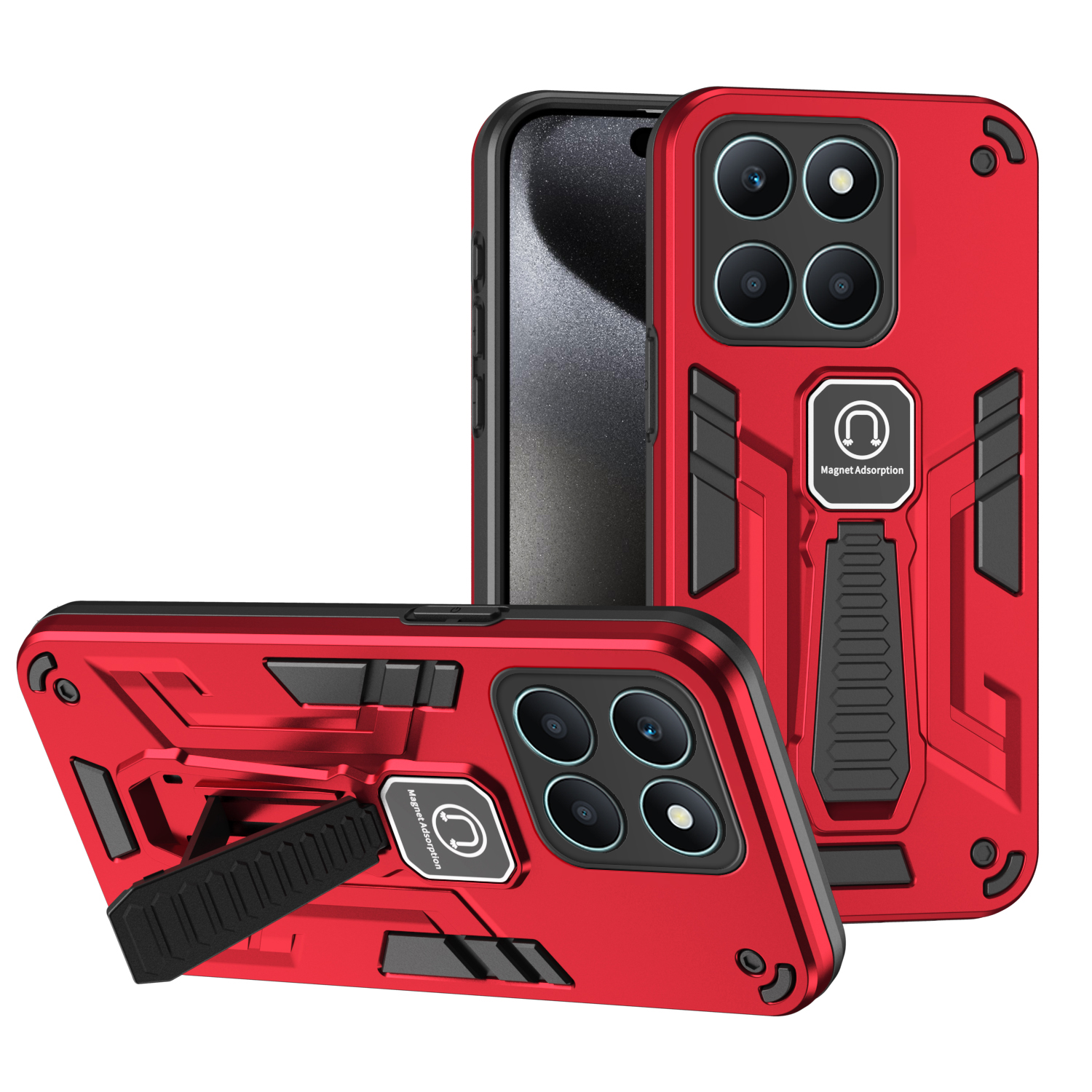 WQRTYJK For Honor X6A Case And Tepered Glass Screen Protector, PU