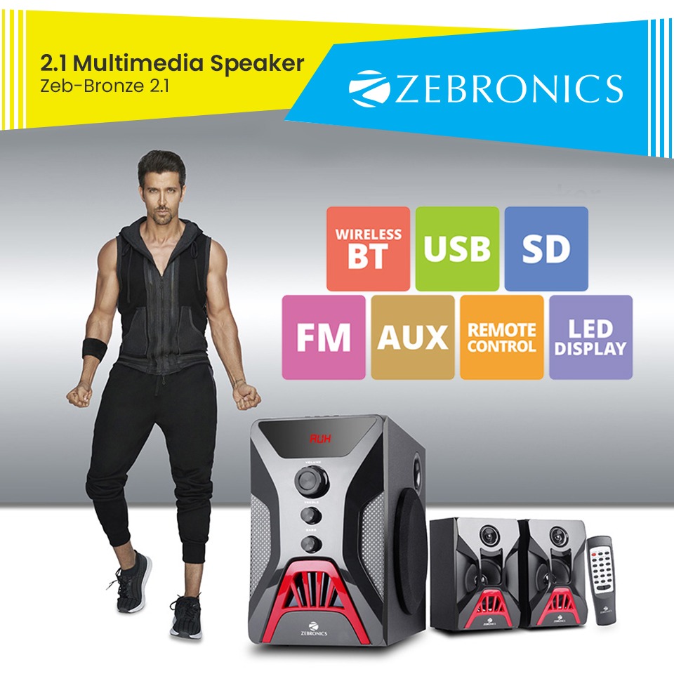 zebronics 2.1 speakers with fm and usb