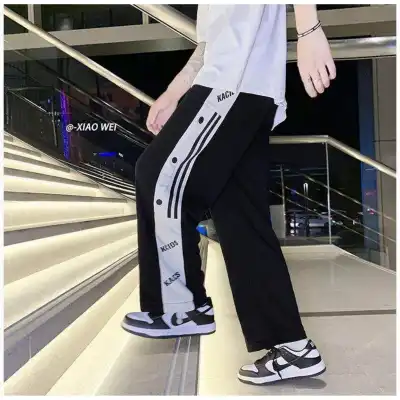Men's Side Buttons Stripe Sweat Pants Elastic Waist Long Pants Casual Gym  Trousers Sweatpants : Buy Online at Best Price in KSA - Souq is now  Amazon.sa: Fashion