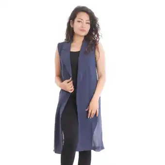 chiffon sleeveless cardigan