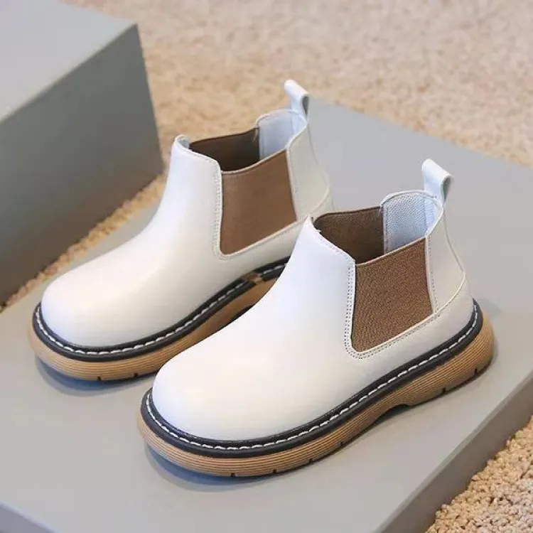 Girls white ankle on sale boots