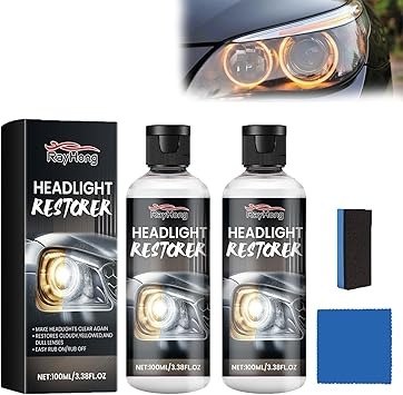 Headlight Repair and Protectant | Car Headlight Cleaner | Lens Polishing & Repair Fluid | Remove Yellowing, Haze, Scratches