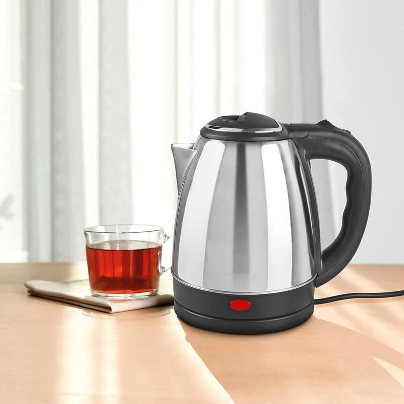1.8L Stainless Steel Electric Kettle, Auto Fast Boil Feature (Silver)