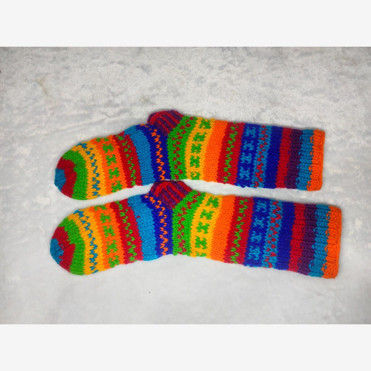 Woolen Hand Knitted Long Socks For Men