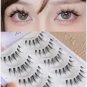 Manga Lashes Natural Look Anime False Eyelashes Individual Wispy Korean  Makeup Eye Lashes Clusters 10 Pairs Asian Chinese Japanese Fake Eyelashes  Pack