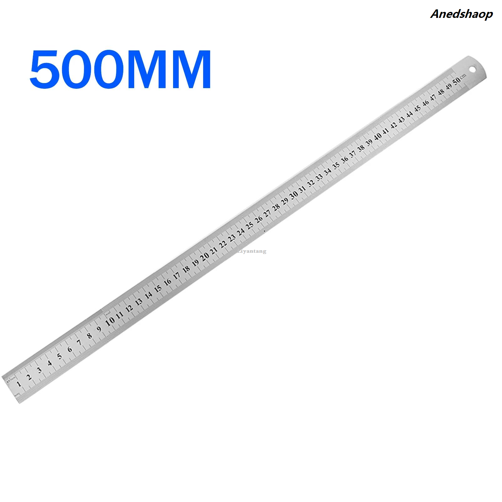 Chunjieda Stainless Steel Double Side Straight Ruler Centimeter Inches ...