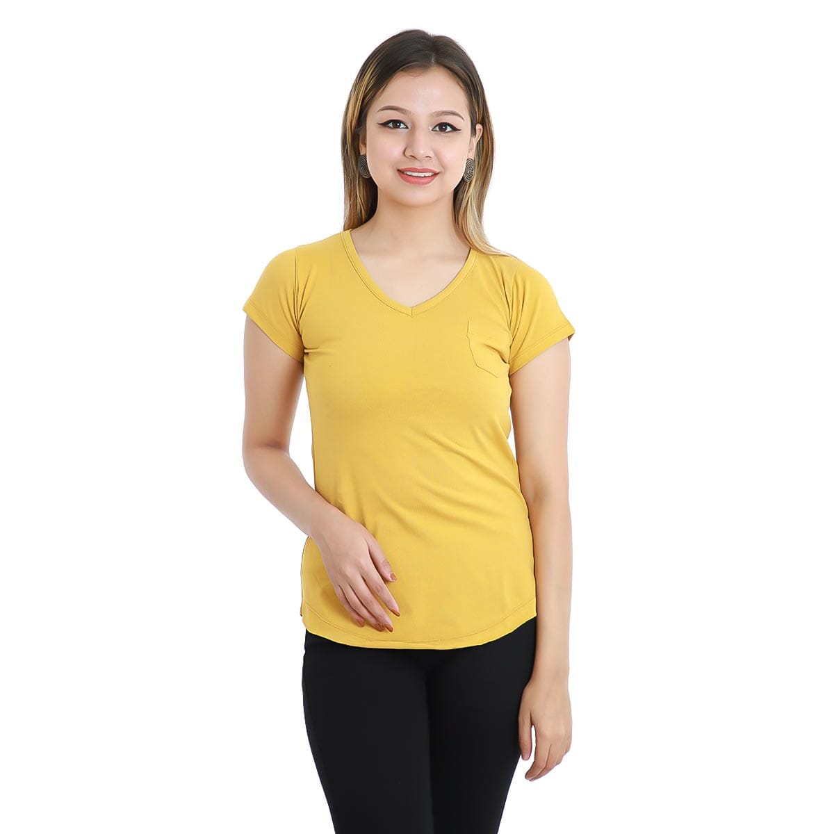 dark yellow shirt women's
