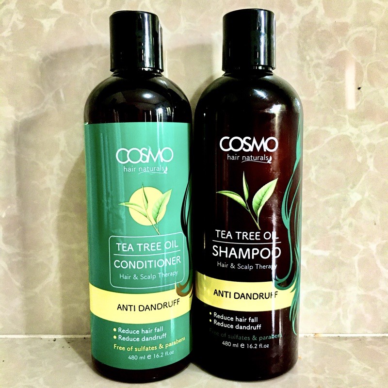Cape Gå igennem Fakultet Cosmo Hair Naturals Tea Tree Oil Shampoo and Conditioner Combo Pack 480ml  Each- Anti Dandruff Hair and Scalp Therapy