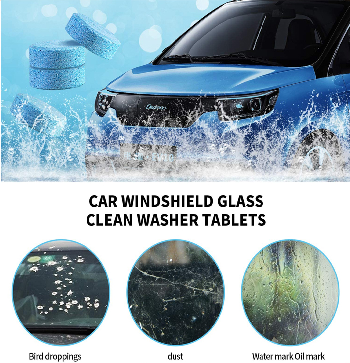Car Windshield Washer Tablets 10Pack Effervescent Cleaning Solution