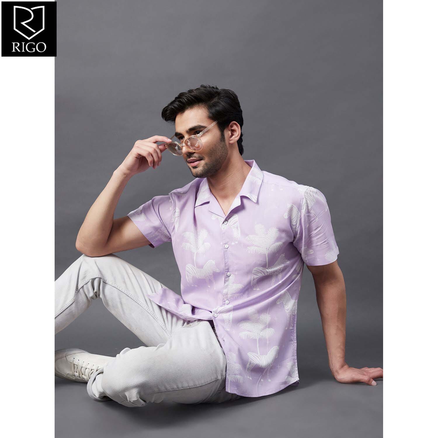purple half shirt