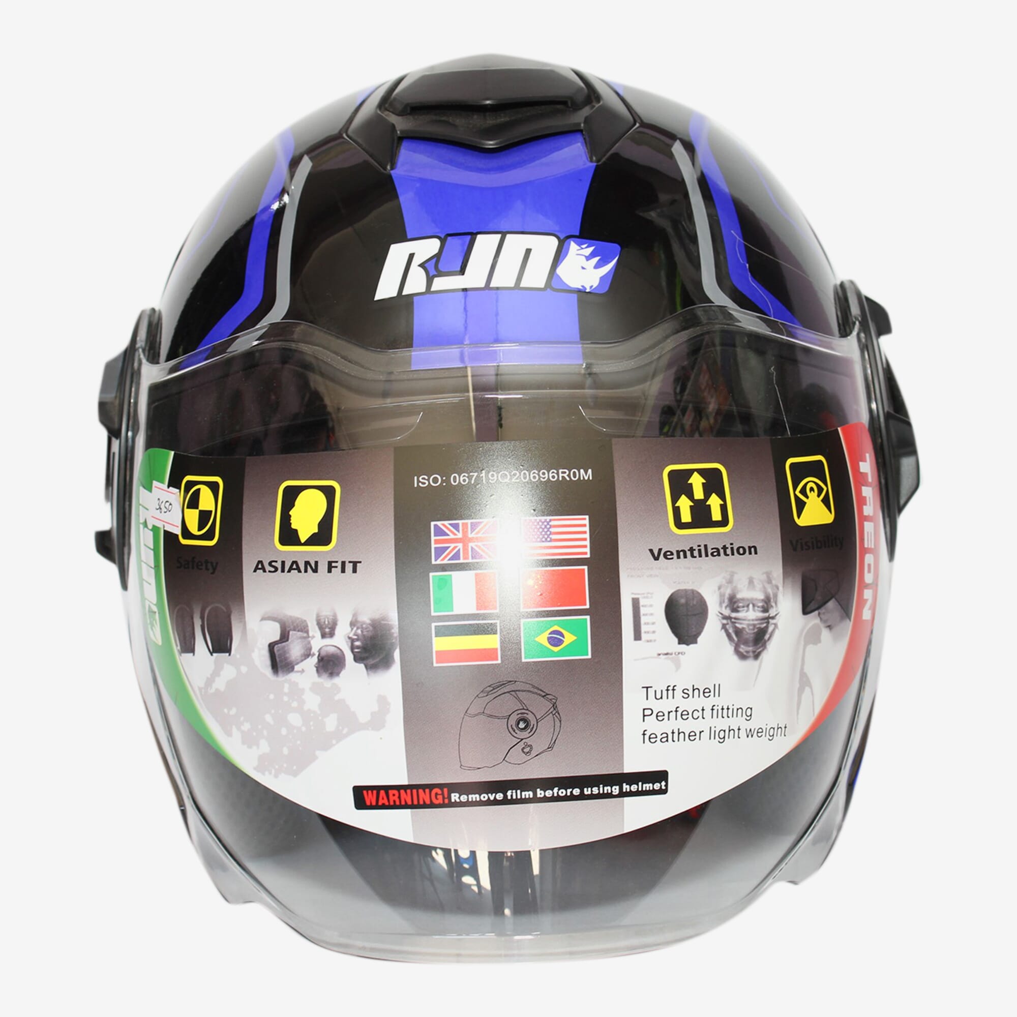 Ryno Treon Double Visor Half Helmet