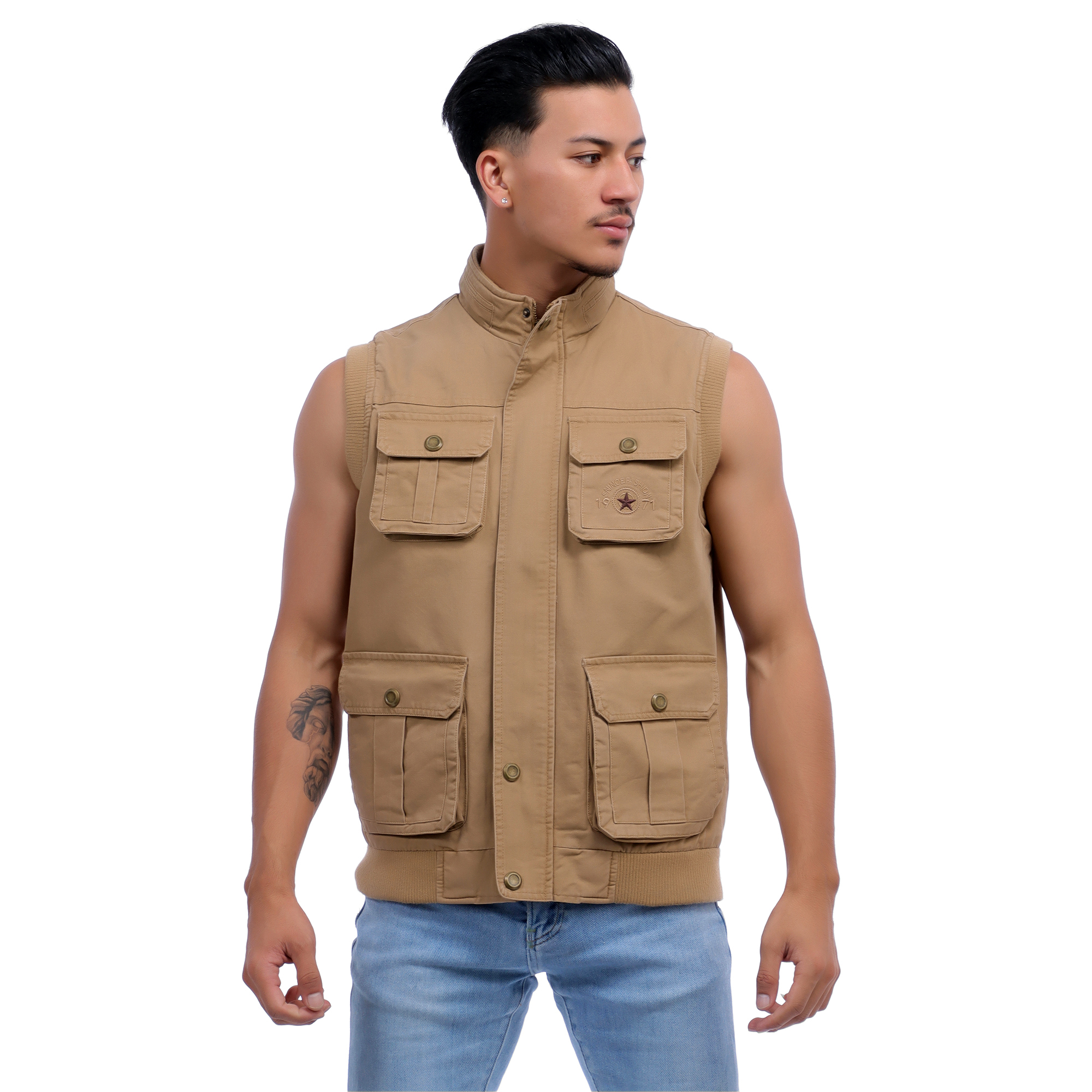 Half sleeve shop cotton jacket