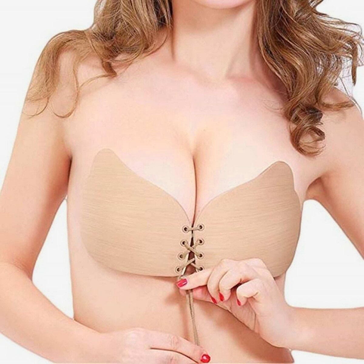 Women Front Closure Silicone Self-Adhesive Half Cup Wire Free Backless  Strapless Seamless Push Up Bra For Female Intimates - AliExpress