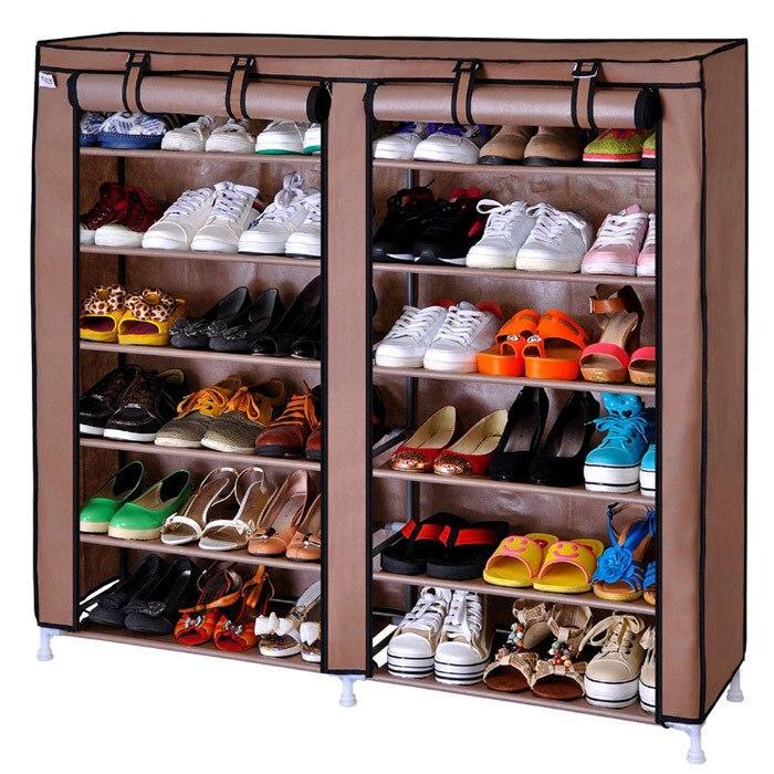 Folding Shoe Rack 12 Layers Double Door