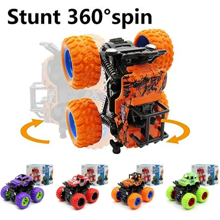 Monster Truck Friction Powered Car Toy for Kids, Off-Road Vehicle