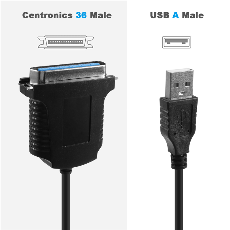 USB → printer parallel port 36pin male conversion cable Black | Daraz ...