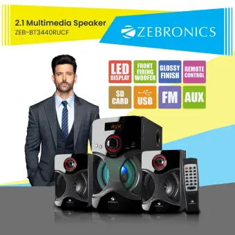 zebronics 2.1 bluetooth multimedia speaker bt3440rucf