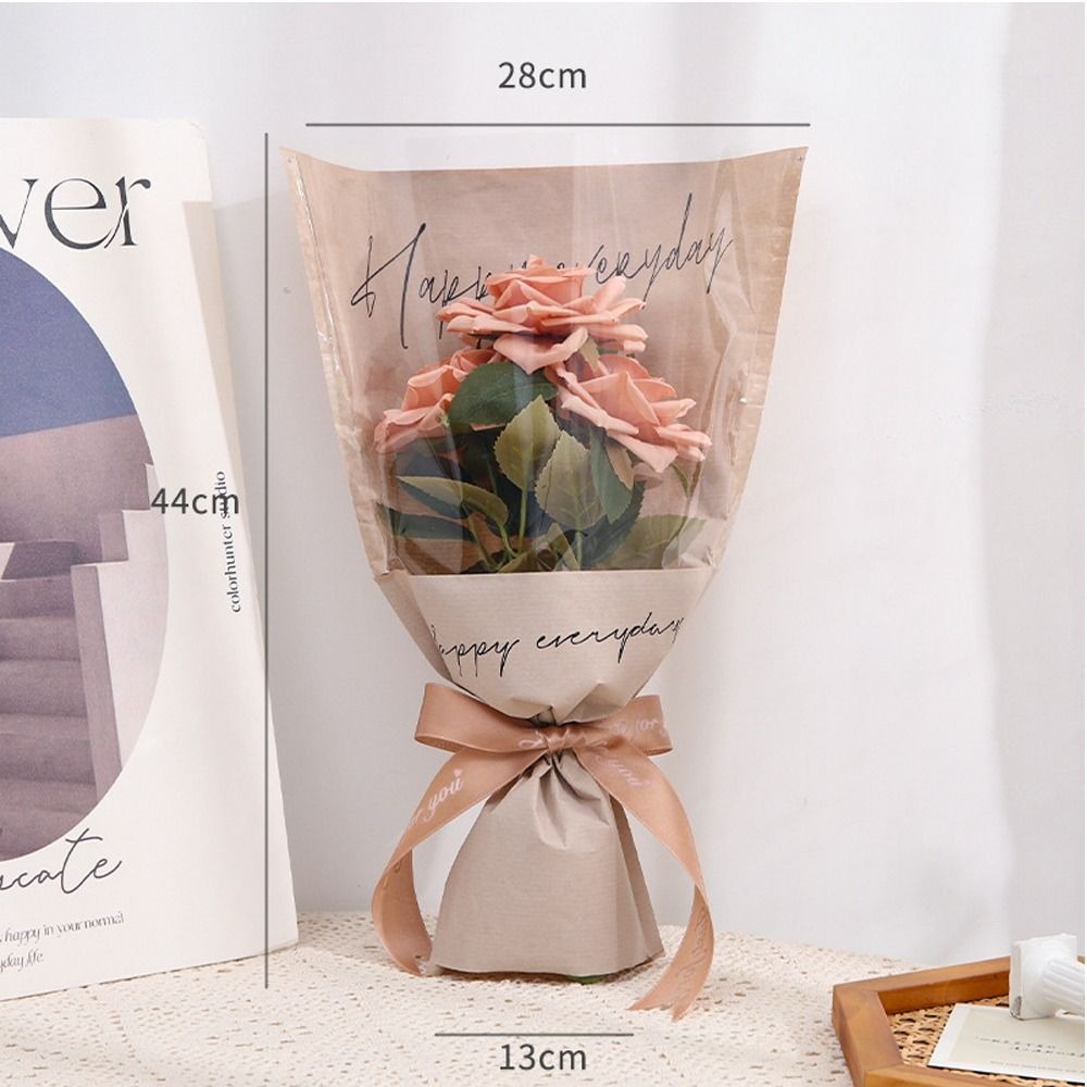 Rose Packing Design 20/30PCS Big Capacity Wrapping Sleeve Rose Packing Sleeve Bag ...