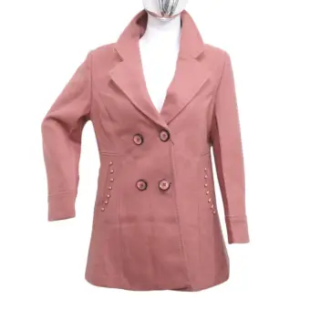 dark pink trench coat