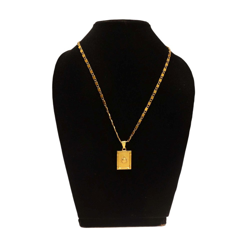 Gold Plated Square Sun Design Chain 