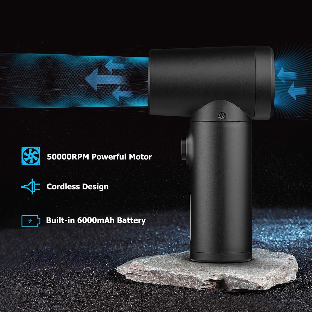 Geevorks 2-in-1 Dust Blower Air Pump Cordless Electric Air Duster with 4 Nozzles for Air Conditioner Computer Keyboard Cleaning. 