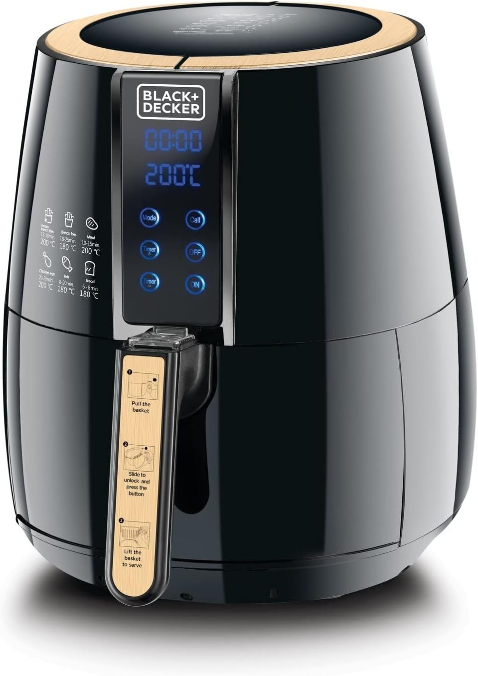 4L Digital Air Fryer With Temperature & Time Controller, Touch Digital