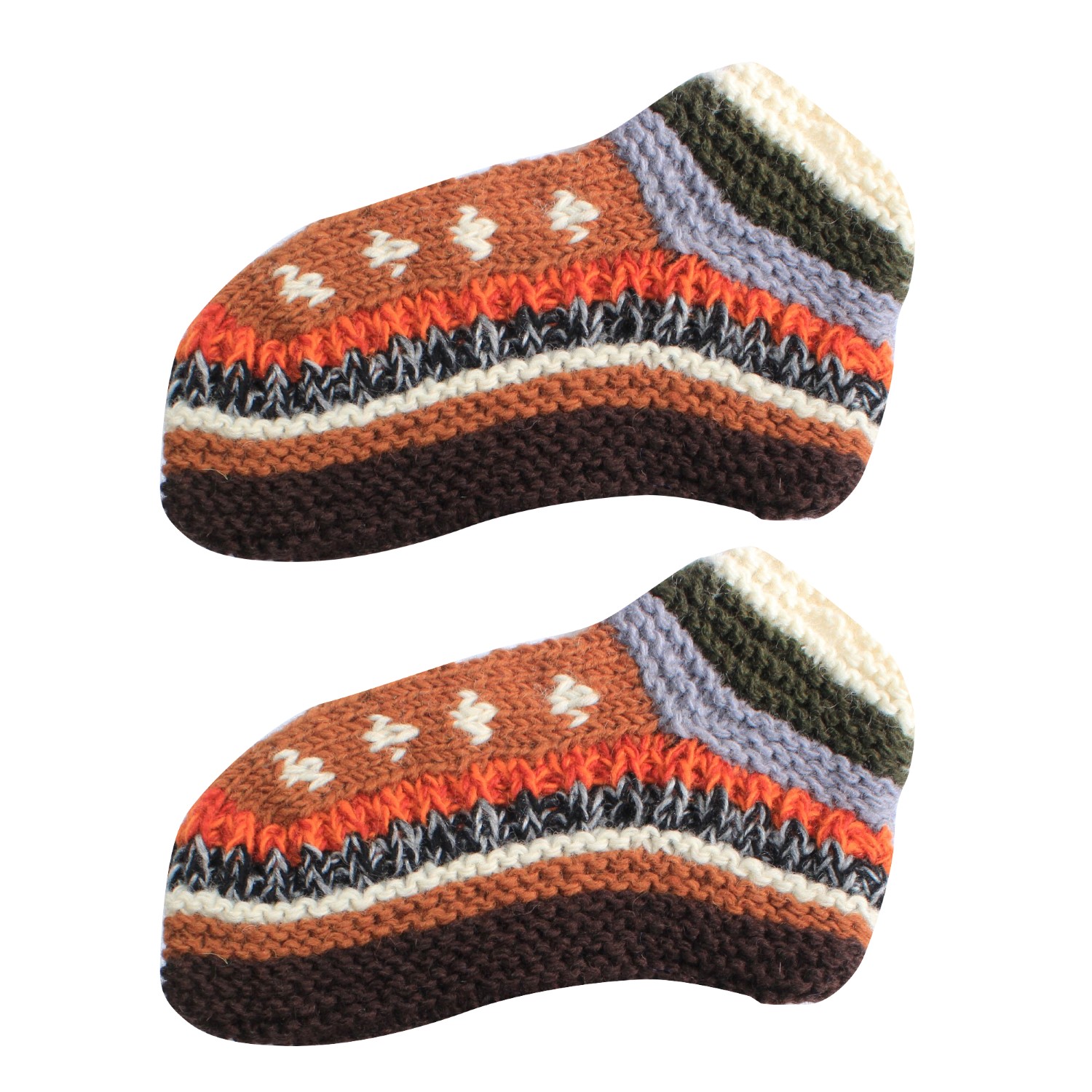 Red/Blue With Multicolor Woolen Ankle Socks