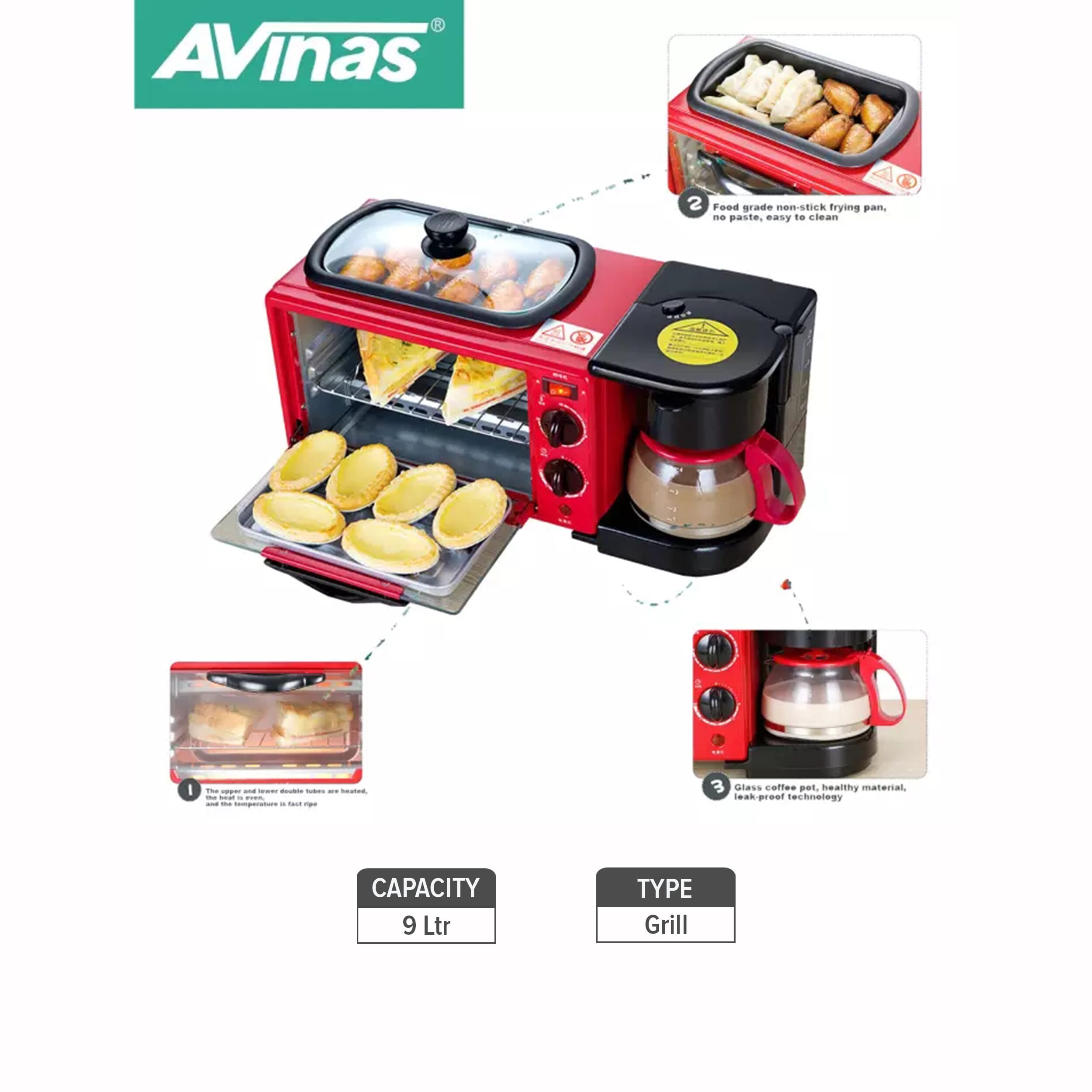 mini oven 3 in 1