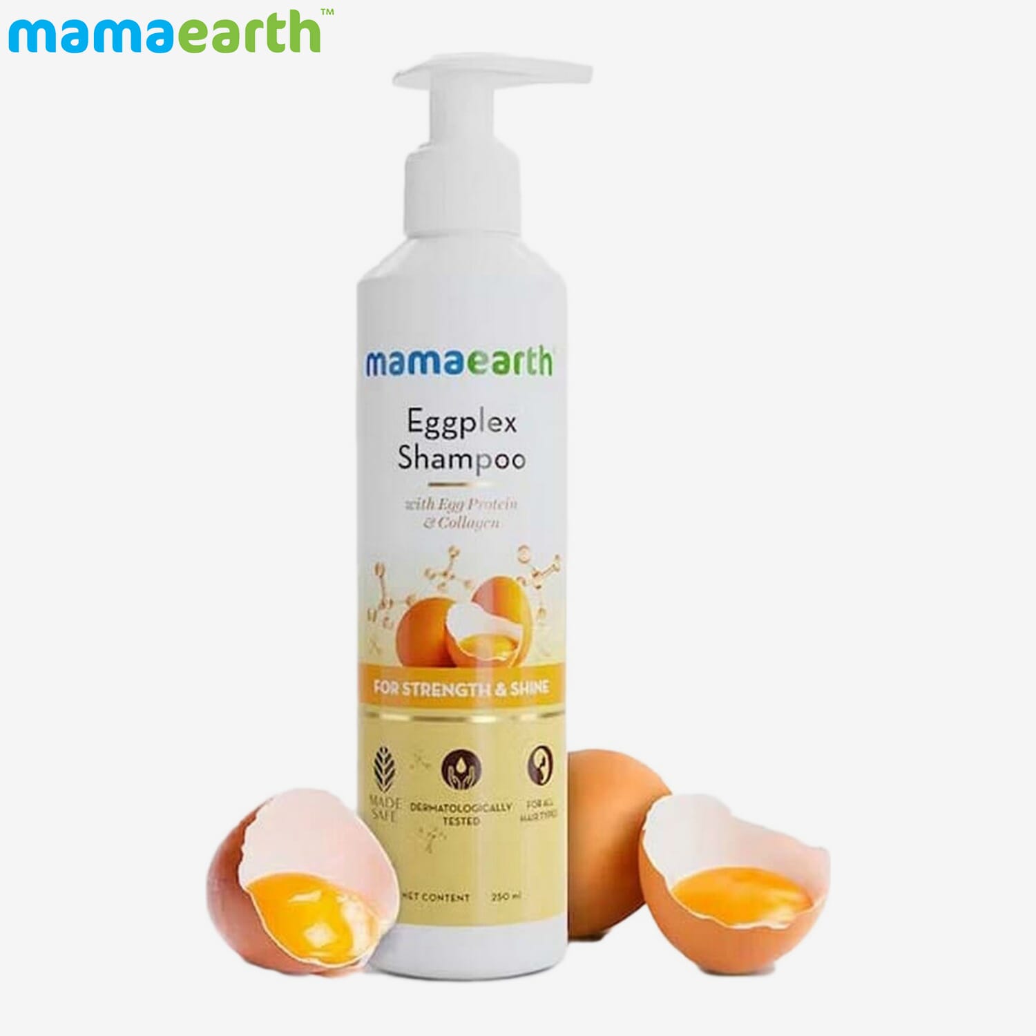 mamaearth Eggplex Shampoo With Egg Protein & Collagen for Strength & Shine - 250 ml