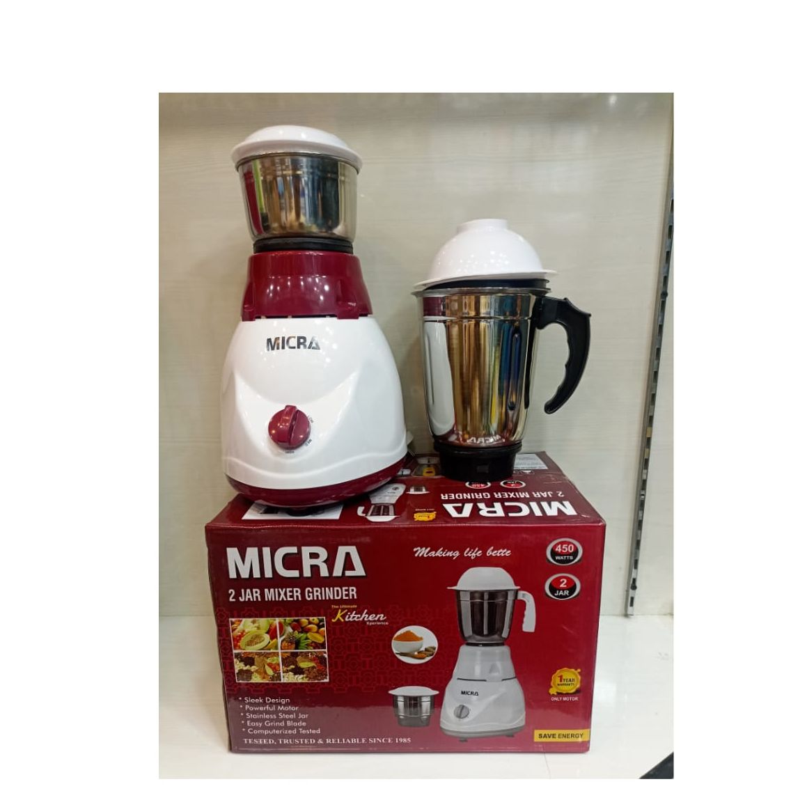 Micra 2 Jar Mixer Grinder – High-Speed Grinder for Efficient Kitchen Prep