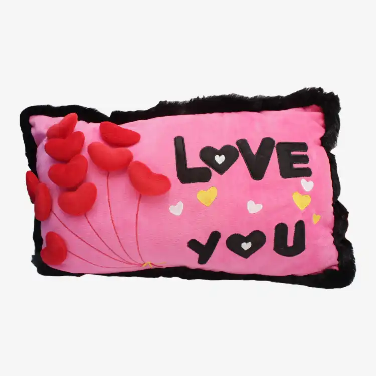 Pink on sale love cushion