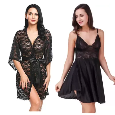 Cotton Printed Night Dress, 15-100