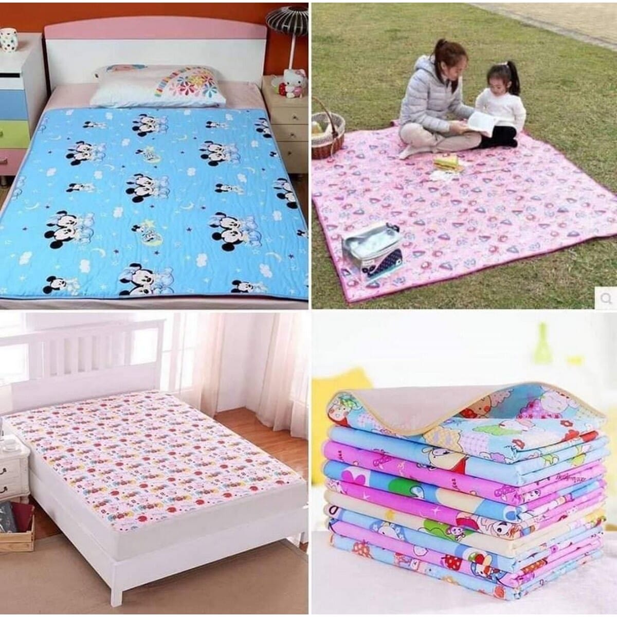Double Bed (180x150 cm) Water Proof Mat, Urine Mat For Kids Full Bed 100% Water Proof
