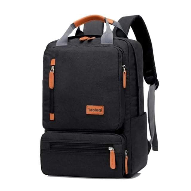 Black Stander Laptop Bag/ Cotton