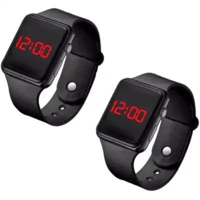 Led bracelet deals watch silver black