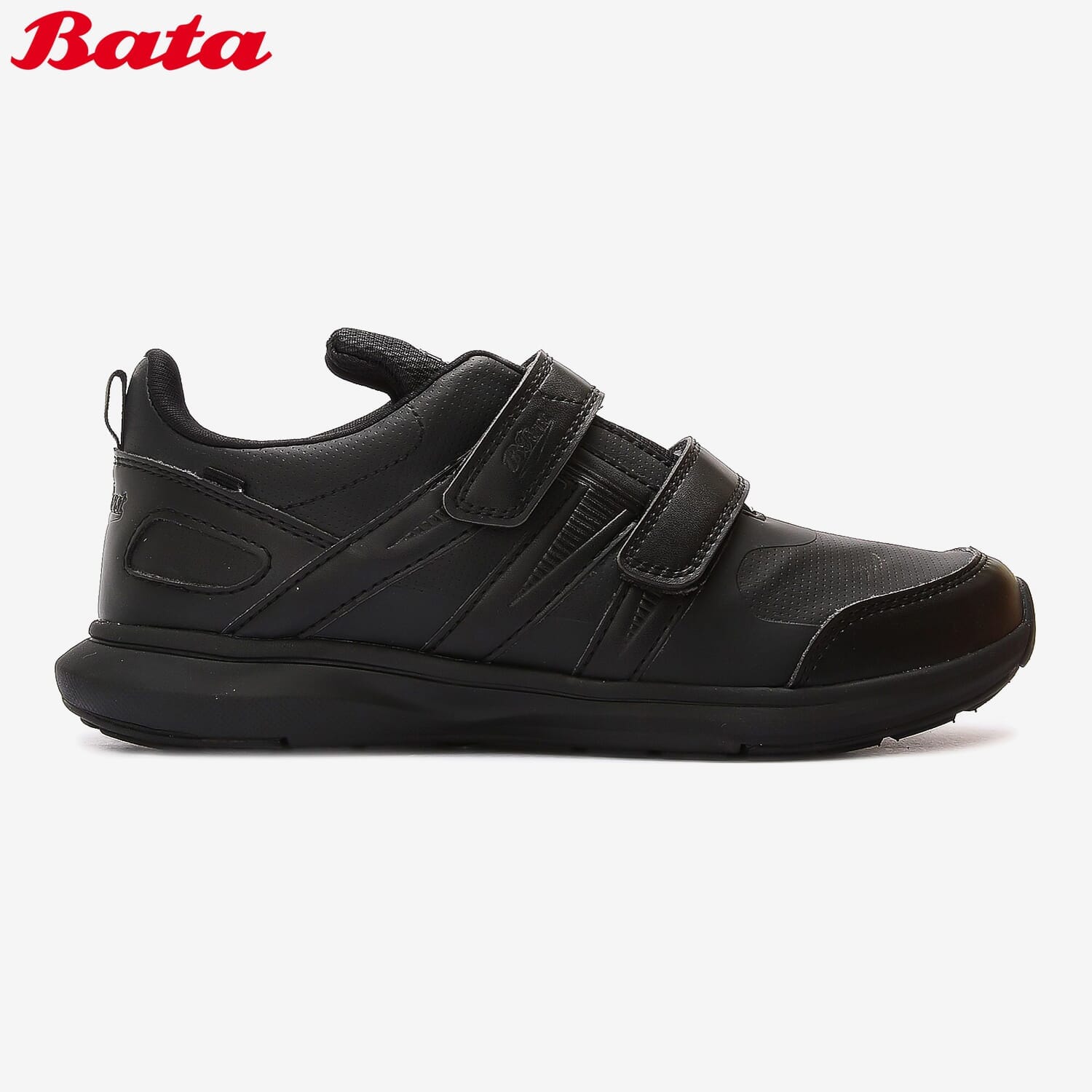Bata B.First B.Lite Velcro Strap Youth Unisex School Shoes (Black) 5816188
