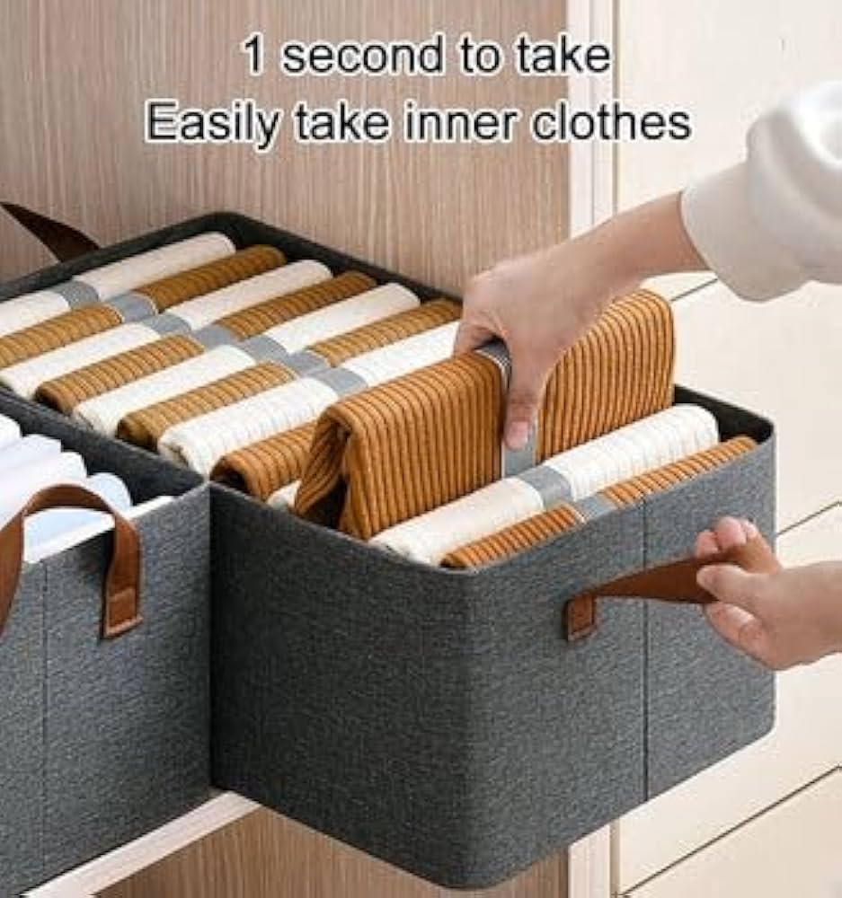Large Foldable Cloth Storage Basket Wardrobe Organizer