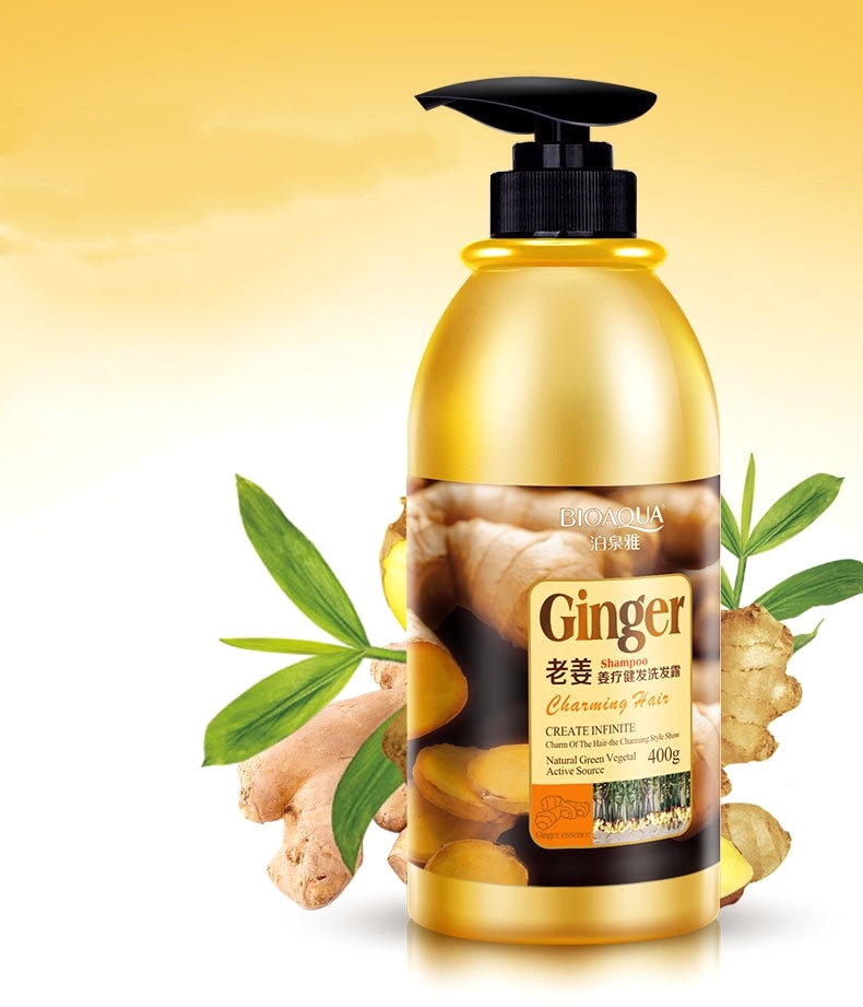 BIOAQUA Ginger Shampoo 400g For Hair Fall Control, Hair Growth And Anti Dandruff