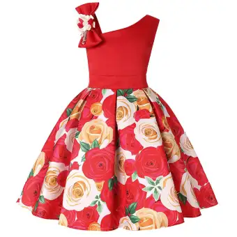 Floral Baby Girl Princess Bridesmaid Pageant Gown Birthday Party