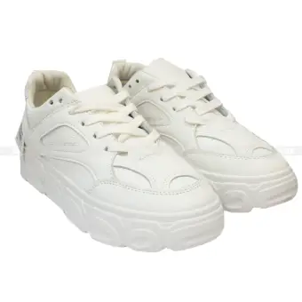 white thick sole sneakers