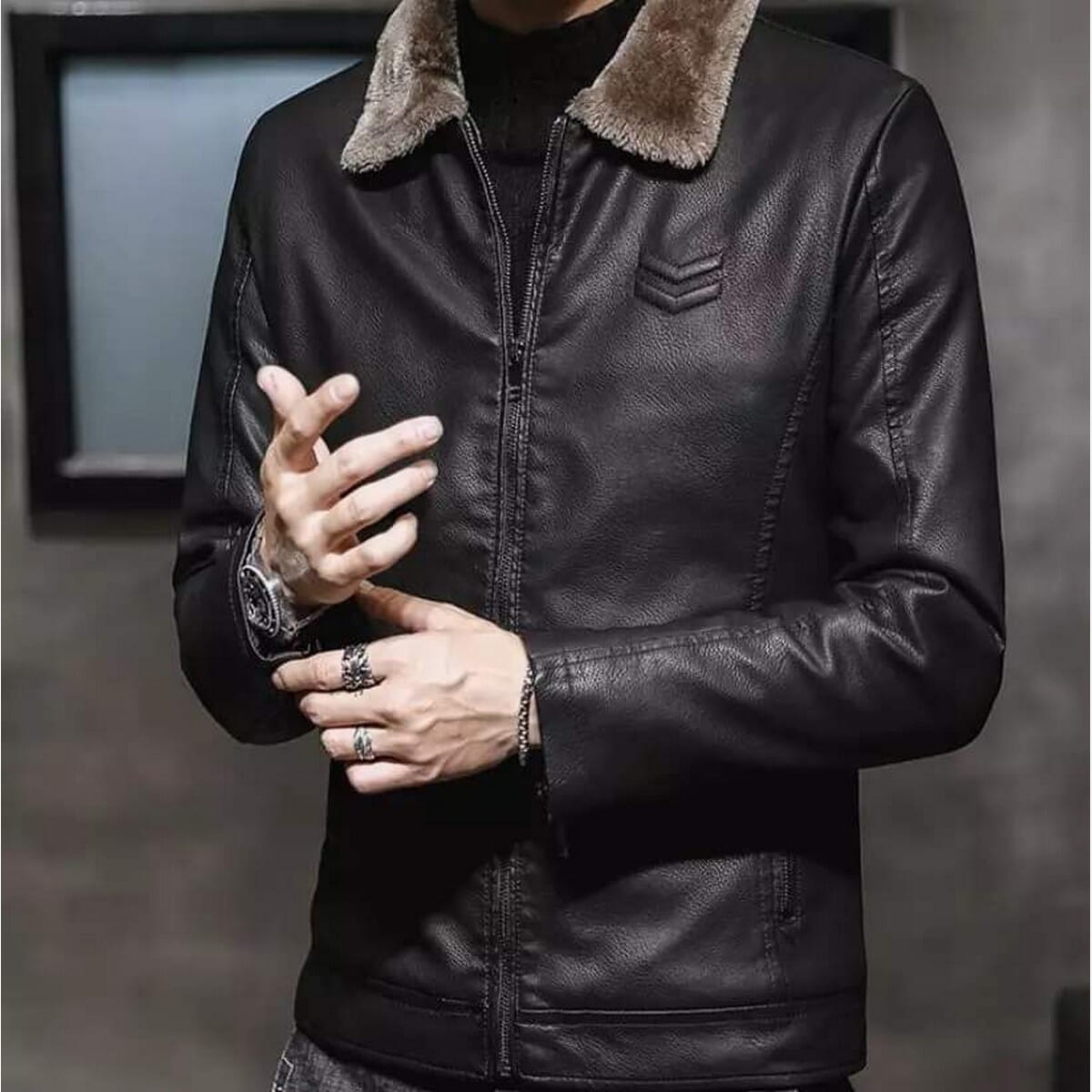 Winter Faux Suede Jacket For Men