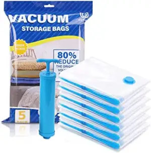 Space Saver Saving Storage Bags Vacuum Seal Compressed Organizer Bag & Pump